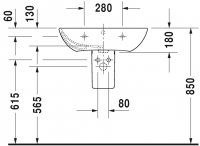 Раковина Duravit ME by Starck 65х49 233565 схема 3