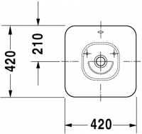 Раковина Duravit ME by Starck накладная 42х42 033342 схема 1