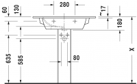 Раковина Duravit ME by Starck 83х49 233683 схема 3