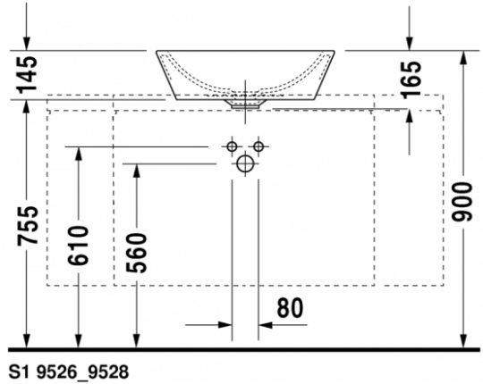 Раковина Duravit Starck 1 53х53 044753 схема 8