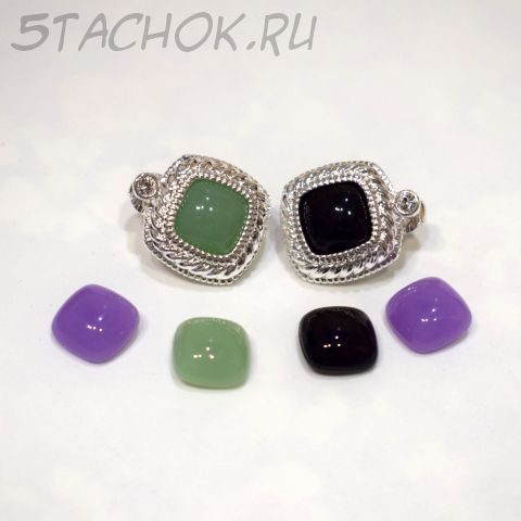 Клипсы с 3 сменными камушками (Joan Rivers США)
