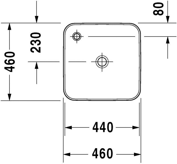 Раковина Duravit Starck 1 46х46 232246 ФОТО