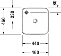 Раковина Duravit Starck 1 46х46 232246 схема 1