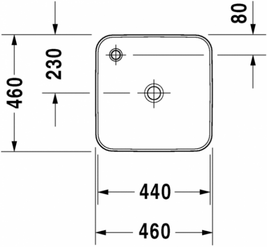 Раковина Duravit Starck 1 46х46 232246 ФОТО