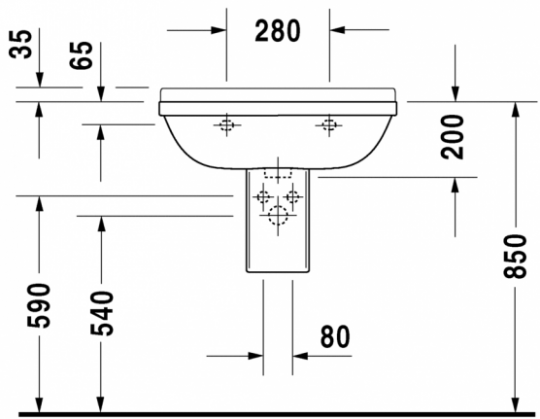 Раковина Duravit Starck 3 65х48,5 030065 схема 7