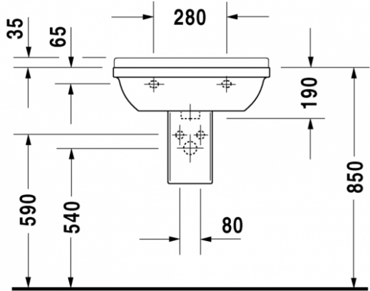 Раковина Duravit Starck 3 60х45 см 030060 схема 7