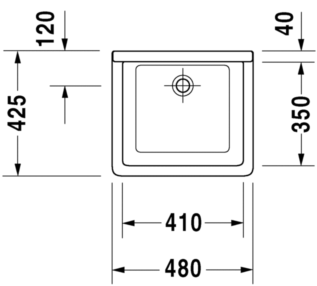 Раковина Duravit Starck 3 Рабочая 48х42,5 031348 ФОТО