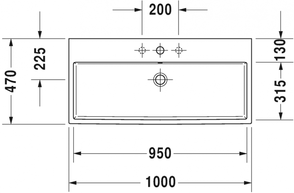 Раковина Duravit Vero Air 100х47 235010 ФОТО