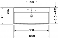 Раковина Duravit Vero Air 100х47 235010 схема 1