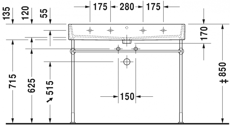 Раковина Duravit Vero Air 100х47 235010 ФОТО