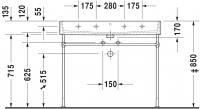 Раковина Duravit Vero Air 100х47 235010 схема 3