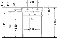 Раковина Duravit Vero Air 60х47 235060 схема 3