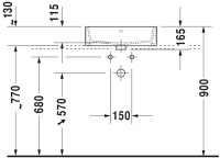Раковина Duravit Vero Air накладная 50х47 235250 схема 2