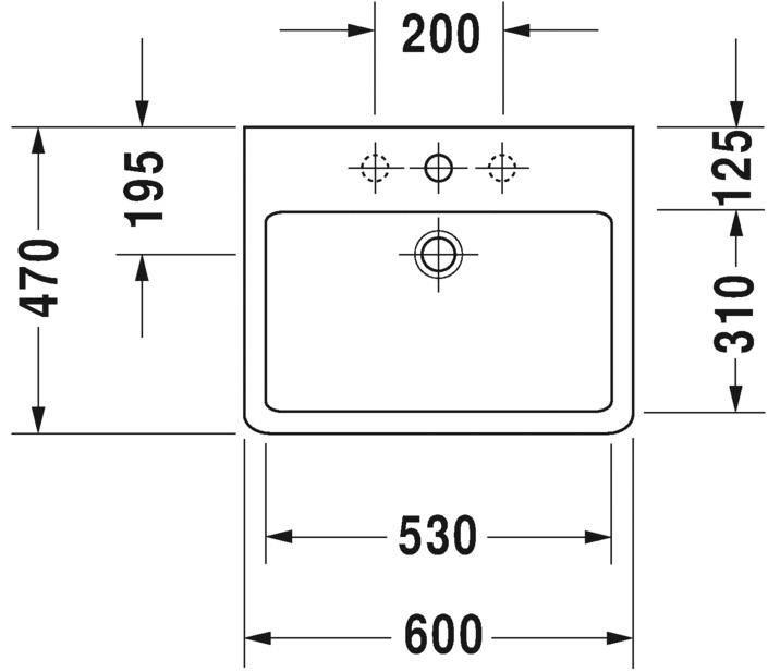 Раковина Duravit Vero 60х47 045460 ФОТО