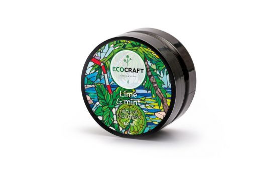 Ecocraft - Ледяная моментальная маска для лица и зоны декольте моделирующая "Lime and mint" Лайм и мята 60 мл