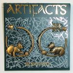 Серьги-кольца гвоздики "Котята и мячики" бронзу