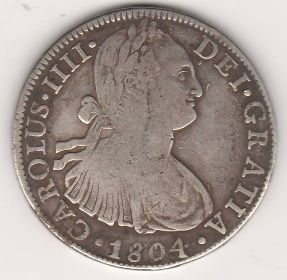 8 реалов 1804 г. Испанская Мексика