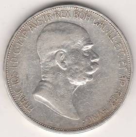 5 крон 1908 г. Австрия