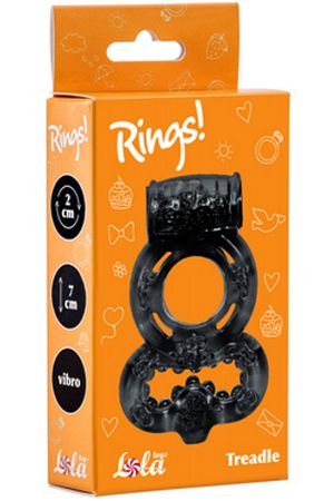 Виброкольцо эрекционное Lola Toys Rings Treadle черное