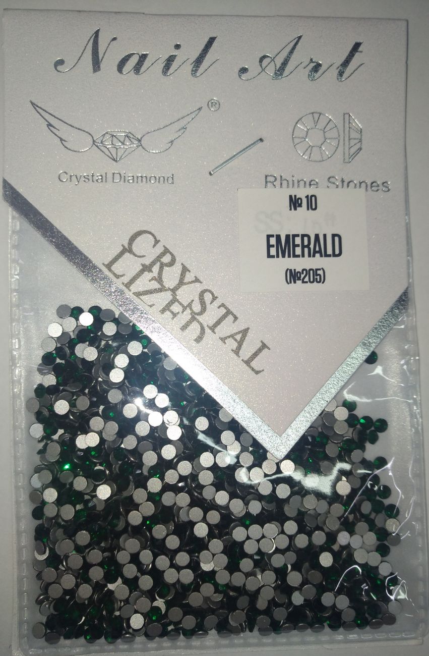 Стразы Nail Art SS10 EMERALD (№205) 1440 шт