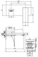 Fima carlo frattini Zeta смеситель для раковины F3971X5 схема 1