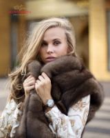 Короткая жилетка из баргузинского соболя
