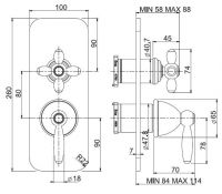 Fima carlo frattini Olivia смеситель для ванны/душа F5009X6 схема 1