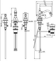 Fima carlo frattini Elizabeth/Epoque смеситель для биде F5052 схема 1