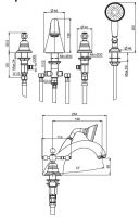 Смеситель для ванны и душа Fima carlo frattini Elizabeth/Epoque F5064 схема 1