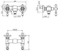 Fima carlo frattini Elizabeth/Epoque смеситель для душа F5055/1 схема 1