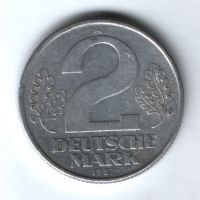 2 марки 1957 года ГДР Германия