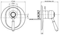 Cмеситель для ванны Fima carlo frattini Lamp/Bell с керамической ручкой F3369X1 схема 2