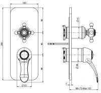 Fima carlo frattini Lamp/Bell смеситель для ванны/душа F3309X6 схема 1