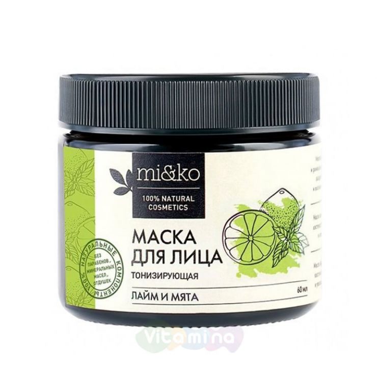 Mi&Ko Маска для лица Лайм и мята тонизирующая, 60 мл