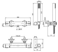 Fima carlo frattini Fimatherm смеситель для душа F4095 схема 1