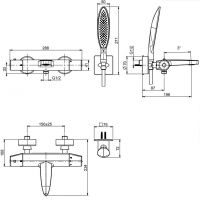 Fima carlo frattini Fimatherm смеситель для душа F4204 схема 1