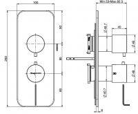 Fima carlo frattini Fimatherm смеситель для ванны/душа F3229X7 схема 1