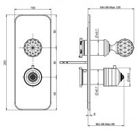 Fima carlo frattini Fimatherm смеситель для ванны/душа F5089X7C схема 1