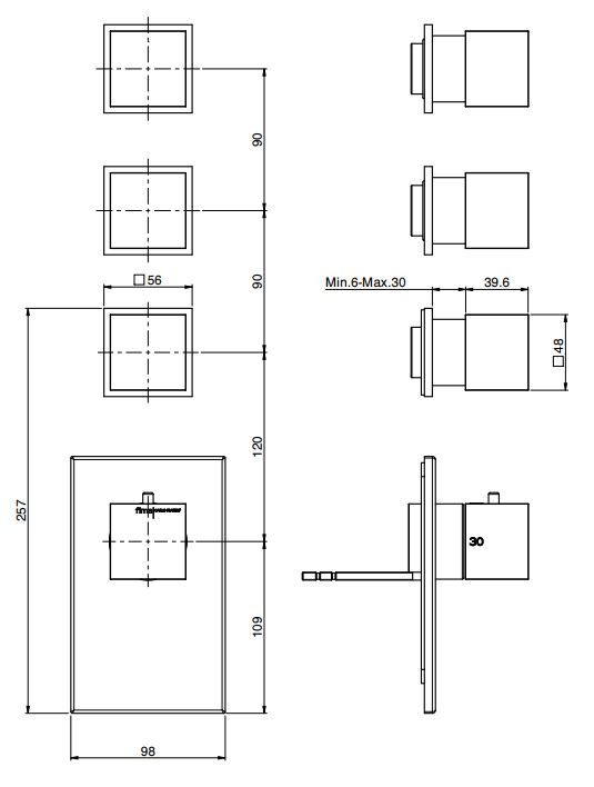 Fima carlo frattini Fimatherm смеситель для ванны/душа F3973X3 ФОТО