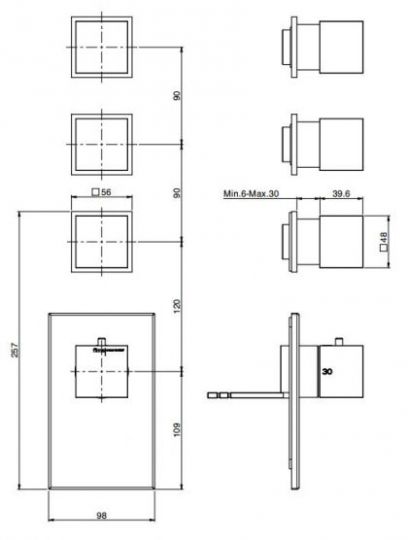 Fima carlo frattini Fimatherm смеситель для ванны/душа F3973X3 ФОТО