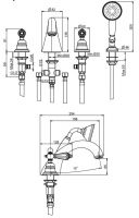 Смеситель для ванны и душа Fima carlo frattini Herend chic F5414C схема 1