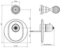 Fima carlo frattini Fimatherm смеситель для ванны/душа F5113X1C схема 1