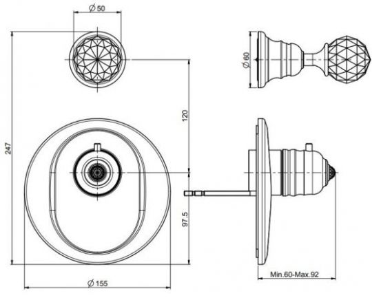 Fima carlo frattini Fimatherm смеситель для ванны/душа F5113X1C ФОТО