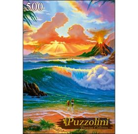 Puzzolini. ПАЗЛЫ 500 элементов. ДЖИМ УОРРЕН. ЗАКАТ ДЛЯ ВЛЮБЛЁННЫХ (арт. ALPZ500-7700)