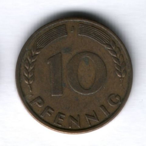 10 пфеннигов 1949 года J, ФРГ Германия