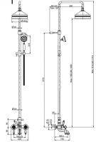 Fima - carlo frattini Herend chic стойка душевая с тропическим душем F5404/2 схема 3
