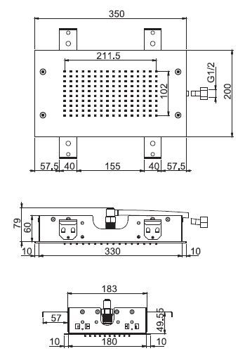 Тропический душ Fima - carlo frattini Wellness F2825 35х20 ФОТО