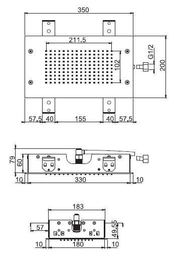 Тропический душ Fima - carlo frattini Wellness F2825 35х20 ФОТО