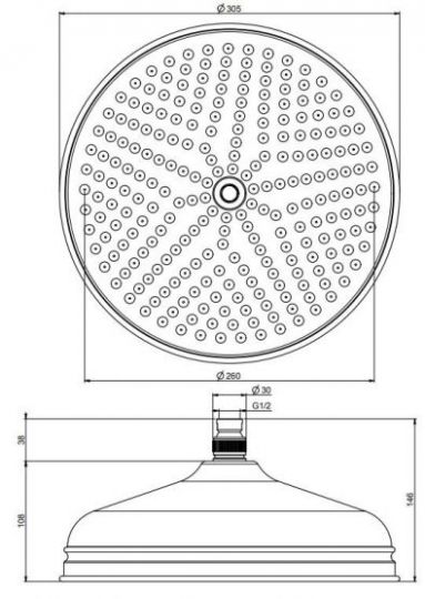 Тропический душ Fima - carlo frattini Wellness F2371/2 30х30 ФОТО