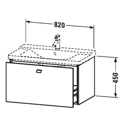 Тумба под раковину Duravit Brioso BR 4021 82x47,9 ФОТО